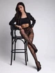 Колготки с узором "Гуччи" цвет чёрный one size - изображение 4