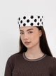Шляпа таблетка коттоновая в горох D.Hats цвет белый - изображение 1