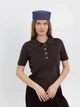 Шляпа таблетка в горох коттоновая D.Hats цвет синий - изображение 5