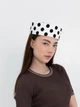 Шляпа таблетка коттоновая в горох D.Hats цвет белый - изображение 3