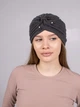 Чалма жіноча літня зі стрейч бавовни з натуральними перлинами D.Hats Темно сірий - зображення 5