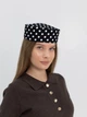 Шляпа таблетка коттоновая в горох D.Hats цвет чёрный - изображение 6