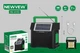 Портативная колонка с фонарем NEWVEW NV-9153 Solar Panel/BT/USB/TF/FM Green - изображение 4