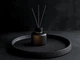 Декоративна пластикова тарілка з текстурованною текстурою з каменю Obsidian Trinket Tray (00011) Чорна - изображение 1