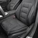 Подушка на сиденье автомобиля 48 х 51 см, из высококачественной искусственной кожи, чорная - изображение 1