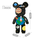 3D конструктор "Cosmic Bear" сборный блочный 3д медведь Magic Blocks для взрослых и детей коллекционная фигурка bearbrick - изображение 4