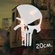 Наклейка на авто "Наклейка череп", каратель, punisher 20см — вініловий стікер, декор на машину, водостійка - зображення 1