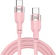Кабель Brevia Type-C to Type-C 60W 1.2 м Pink ZIP (52120PCCZ1) - изображение 1