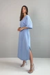 Жіноча довга сукня з розрізом Nenka XL Блакитний (nenka3478-XL) - зображення 3