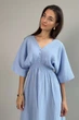 Жіноча довга сукня з розрізом Nenka XL Блакитний (nenka3478-XL) - зображення 5
