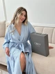 Женский халат кимоно длинный COSY Duna из фактурного муслина 2XL/3XL голубой M92W - изображение 7