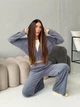 Жіночий велюровий костюм з кантом Ajour 470 розмір 42-44 - зображення 7
