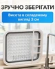 Мультифункциональная складная сушилка органайзер для посуды и кухонных приборов универсальная настольная (белый с серый) - изображение 3