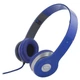 Навушники дротові накладні Esperanza Techno Blue (EH145B), з регулятором гучності, mini-jack 3.5 мм, складна конструкція, кабель 3 м, 105 дБ, 32 Ом, сині - зображення 1