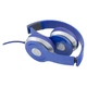 Навушники дротові накладні Esperanza Techno Blue (EH145B), з регулятором гучності, mini-jack 3.5 мм, складна конструкція, кабель 3 м, 105 дБ, 32 Ом, сині - зображення 2