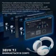 Геймерские наушники накладные беспроводные GamePro Asgard Freya Pro Wireless White/Blue (HSW201WB), Bluetooth, до 75 часов работы, с микрофоном, бело-синие - изображение 4