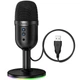 Конденсаторный игровой микрофон Hoco L25 Bright USB с RGB-подсветкой и шумоподавлением Черный - изображение 5