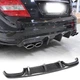 Диффузор заднего бампера V2 (для AMG SD 2008-2011, Карбон) для Mercedes C-class W204 - изображение 1