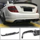 Диффузор заднего бампера V2 (для AMG SD 2008-2011, Карбон) для Mercedes C-class W204 - изображение 2