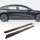 Накладки на пороги V1 (2017-2023, Карбон) для Tesla Model 3 2017- рр - зображення 1