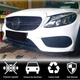 Передний спойлер Lip V1 для C43 AMG 2015-2019 Карбон для Mercedes C-сlass W205 - изображение 2