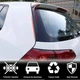 Карбоновые накладки на стойки заднего стекла (для Base) для Volkswagen Golf 7/E-Golf 2012-2020 гг - изображение 2