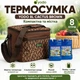 Термосумка Yodo 8 л Brown сумка-холодильник для еды и напитков YD210577 - изображение 7