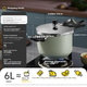 Скороварка COOKER KING, каструля під тиском з нержавіючої сталі 304, сумісна з газовими та індукційними плитами, 22 см - зображення 2