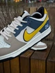 Кросівки Nike SB Dunk Low шкіра/замша демісезонні білий з синім та жовтим 42 (26,5см) ST-1068-5 - изображение 6
