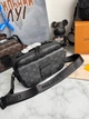 Сумка мессенджер Louis Vuitton S Lock черная (031) - изображение 3