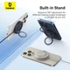 Бездротовий зарядний пристрій Baseus Simple Mini4 Magnetic з функцією MagSafe та Qi2 15W (CCED000001) Black - зображення 13