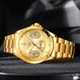 Наручний годинник Winner 8267 Gold ефектний - зображення 4