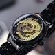Наручний годинник Winner 8222 Black-Gold Steel контрастний - зображення 2