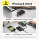 Павербанк Baseus 10000mAh 22.5W Airpow 2 Qi2 Magnetic Power Bank з бездротовою зарядкою Qi2 15W та функцією MagSafe (P10080000123-00) Black - зображення 14