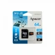 Карта памяти microSD 64Gb Apacer class 10 UHS-I U3 V30 A2 + SD адаптер (AP64GMCSX10U8-R) - изображение 3