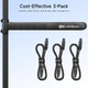 Кабель sata iii cable matters 45 см 6gb/s для ssd hdd, комплект 3 шт - изображение 3