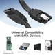 Кабель sata iii cable matters 45 см 6gb/s для ssd hdd, комплект 3 шт - изображение 4