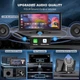 URVOLAX Carplay Android Auto Wireless, 10,26-дюймовый портативный сенсорный экран Car Play, Driveplay - изображение 3