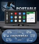 URVOLAX Carplay Android Auto Wireless, 10,26-дюймовый портативный сенсорный экран Car Play, Driveplay - изображение 5
