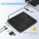Зовнішній привід BEVA CD/DVD з USB 3.0 і Type-C, SD/TF слотами та 2 USB, для Windows, Mac, Linux - изображение 7