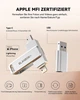 MFi USB-накопичувач 256GB 3-в-1 (USB-C/Lightning/USB) для iPhone 15, iPhone/iPad/Android/PC/ноутбука - изображение 6