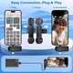 Беспроводной петличный микрофон 4 в 1 для Android и ПК, Plug\&Play, для записи и лент - изображение 5