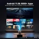 Mini projector 4k 1080p, портативний, bluetooth 5.4, wifi6, для смартфона, ноутбука, ПК, TV - зображення 3