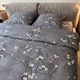 Комплект постельного белья двухспальный серый Цветы Жатка Ananasko 6723078 - изображение 4
