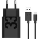 Сетевое зарядное устройство Motorola TurboPower 33W USB-A + Сable USB-A to USB-C Black (MC-332L) [162658] - изображение 1