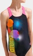 Купальник слитный для девушек Arena DOTS SWIMSUIT SWIM PRO BACK черный, розовый Детский 140 см - изображение 3