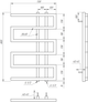 Сушка для рушників Dual Електричний 120x53x3 - зображення 4