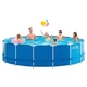 Каркасный круглый бассейн Intex 28242, размером 457×122 см, 16805 л, с насосом, лестницей, тентом и подстилкой, синий - изображение 3