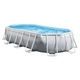 Каркасный бассейн Intex 26796 с подстилкой 503×274×122 см, насосом, скиммером и лестницей, овальной формы, серый - изображение 4