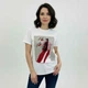 Женская футболка с текстильной аппликацией прямого силуэта Катерина NORA KVITTIN MKNK460507-2 - 54, Білий - изображение 1